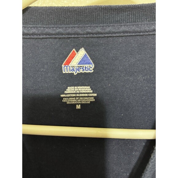 Jorge Posada #20 New York Yankees Majestic Navy T-Shirt Men’s Size M MLB - Picture 3 of 3